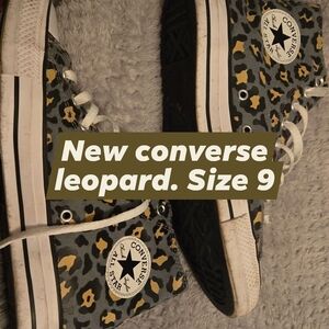 Converse Leopard Print High-Top Sneakers